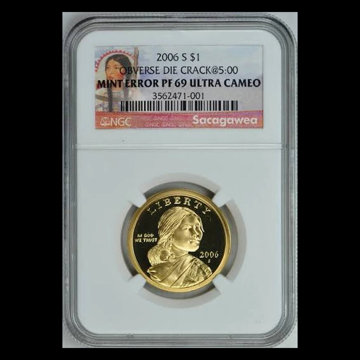 2006 Sacagawea Dollar: Die Crack / Die Chip