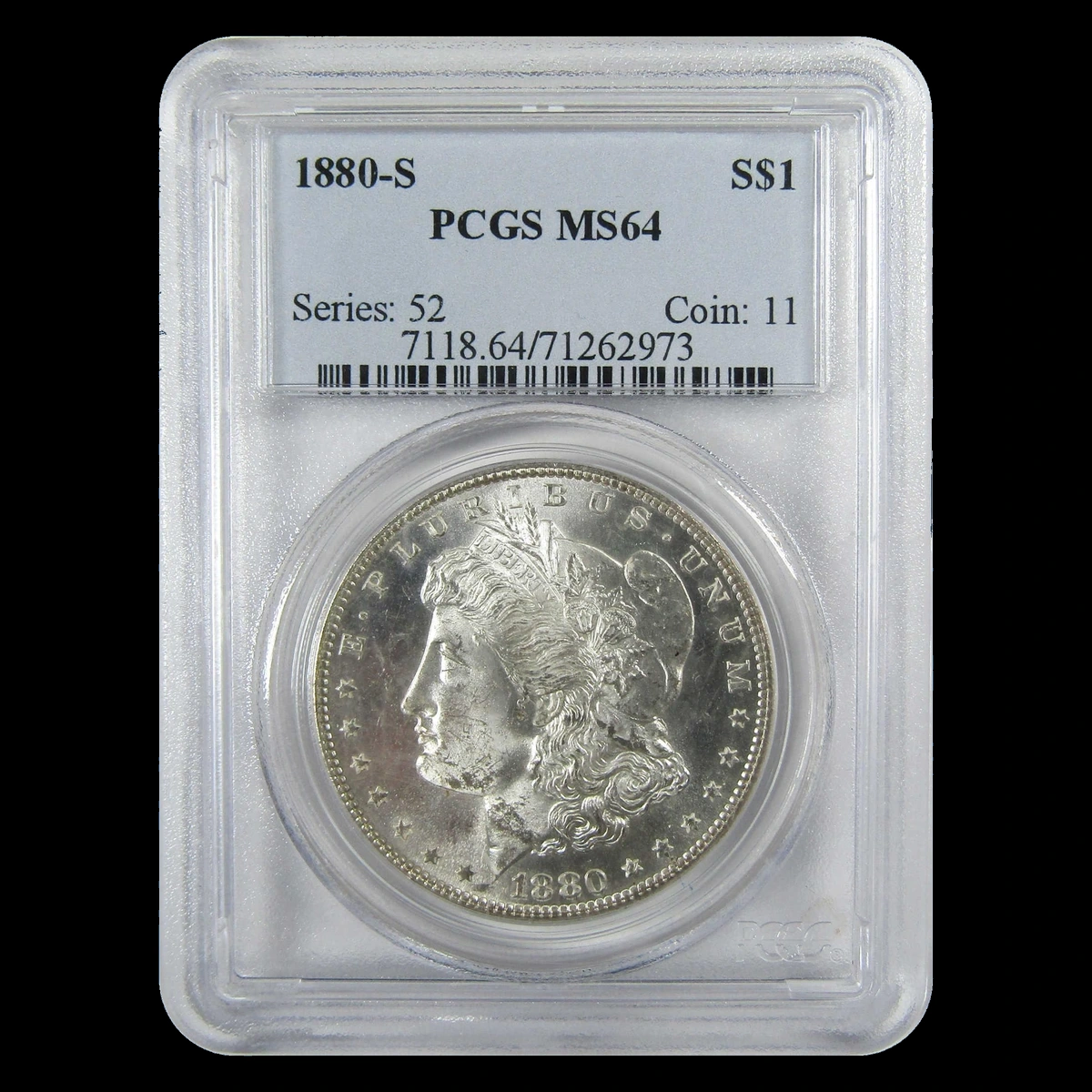1880 Morgan Dollar: Struck Through