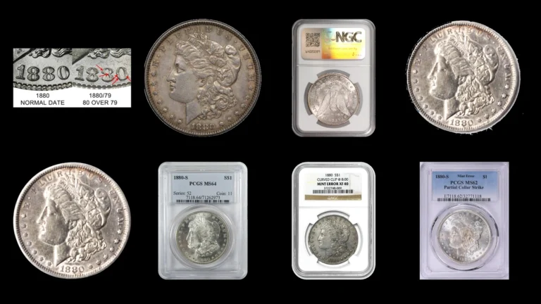1880 Morgan Dollar Errors — error coin photographs