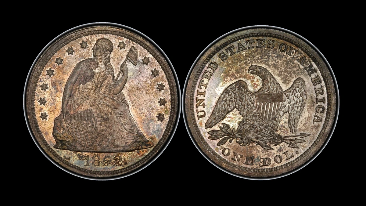 1852 Dollar Errors — error coin photographs