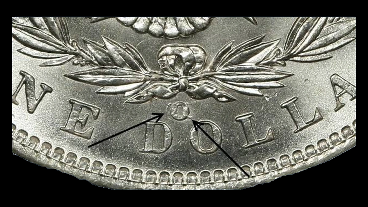 1900 Morgan Silver Dollar: Over-Mintmark