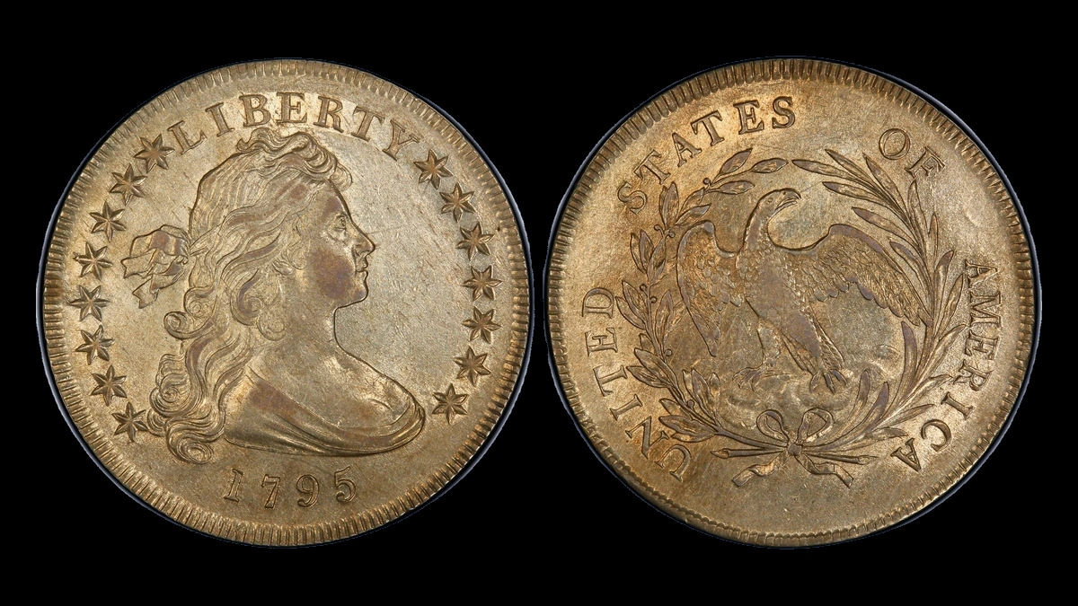 1795 Draped Bust Dollar: Misaligned Die