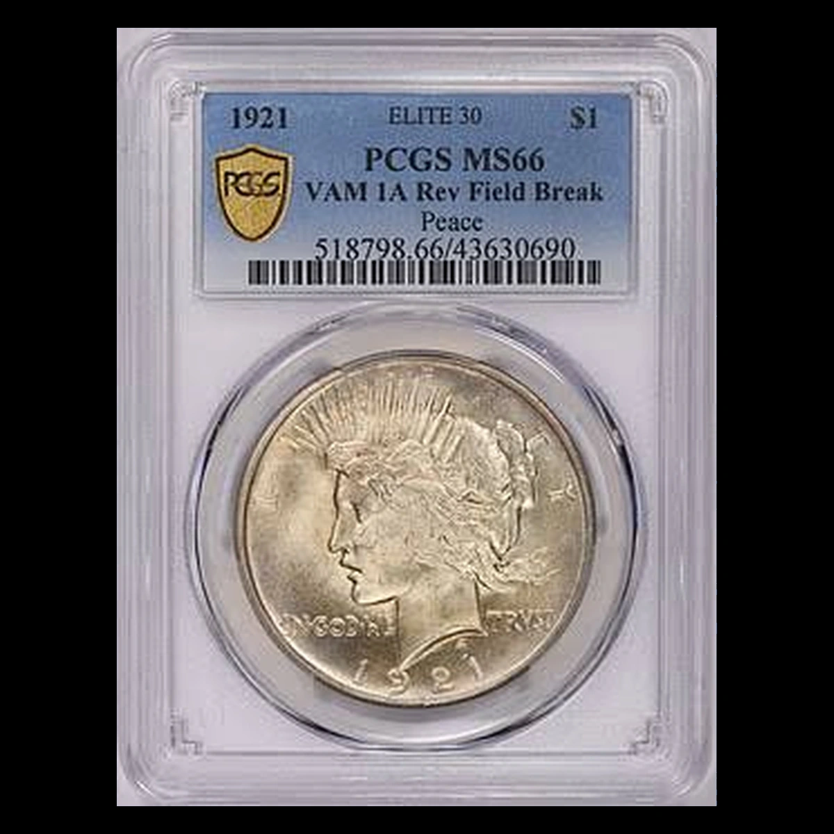 1921 Peace Dollar: Die Break