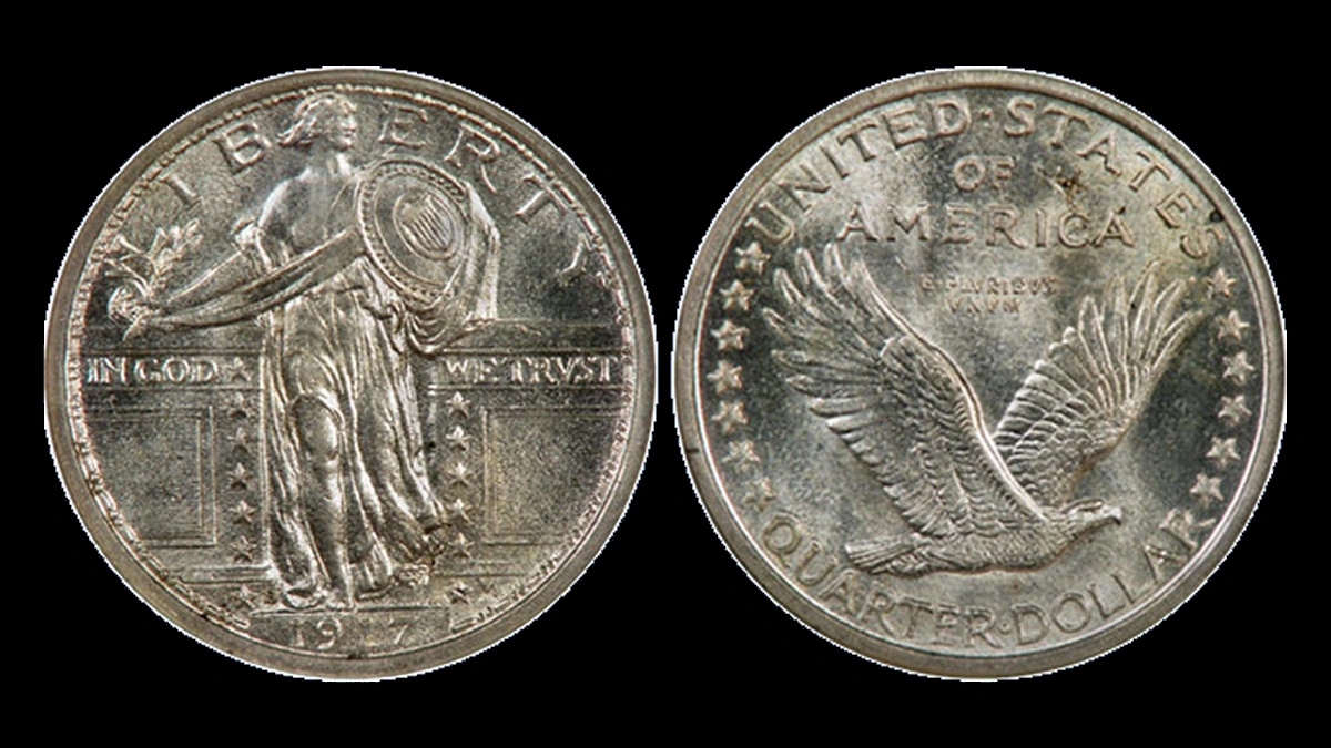 1917 Standing Liberty Quarter: Planchet Flaw