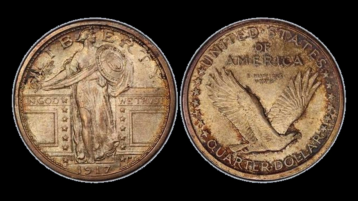 1917 Standing Liberty Quarter: Doubled Die Reverse