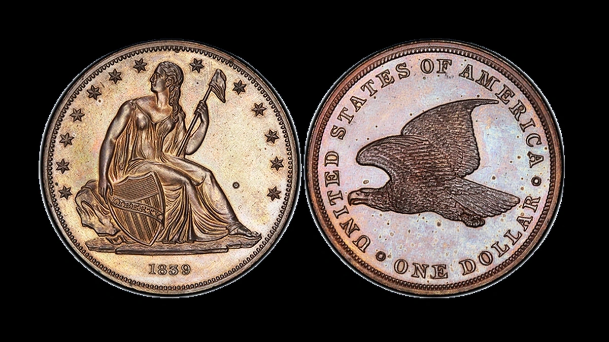 1839 Dollar Errors — error coin photographs