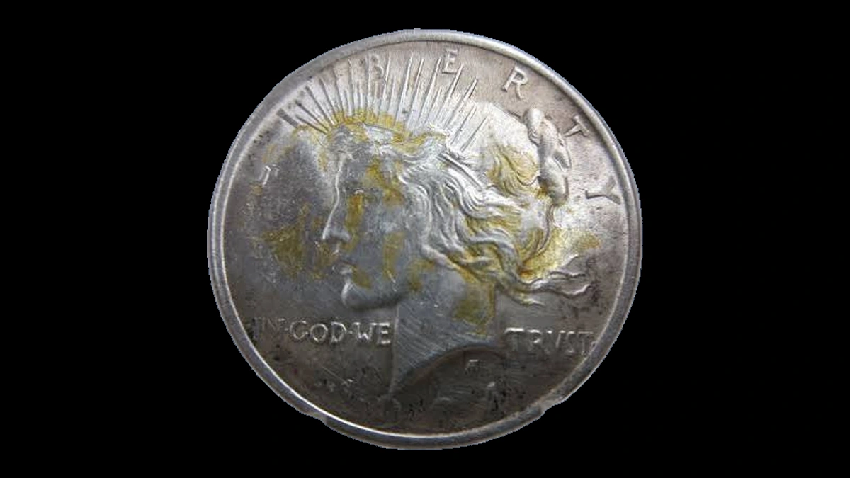 1924 Peace Dollar: Struck Through