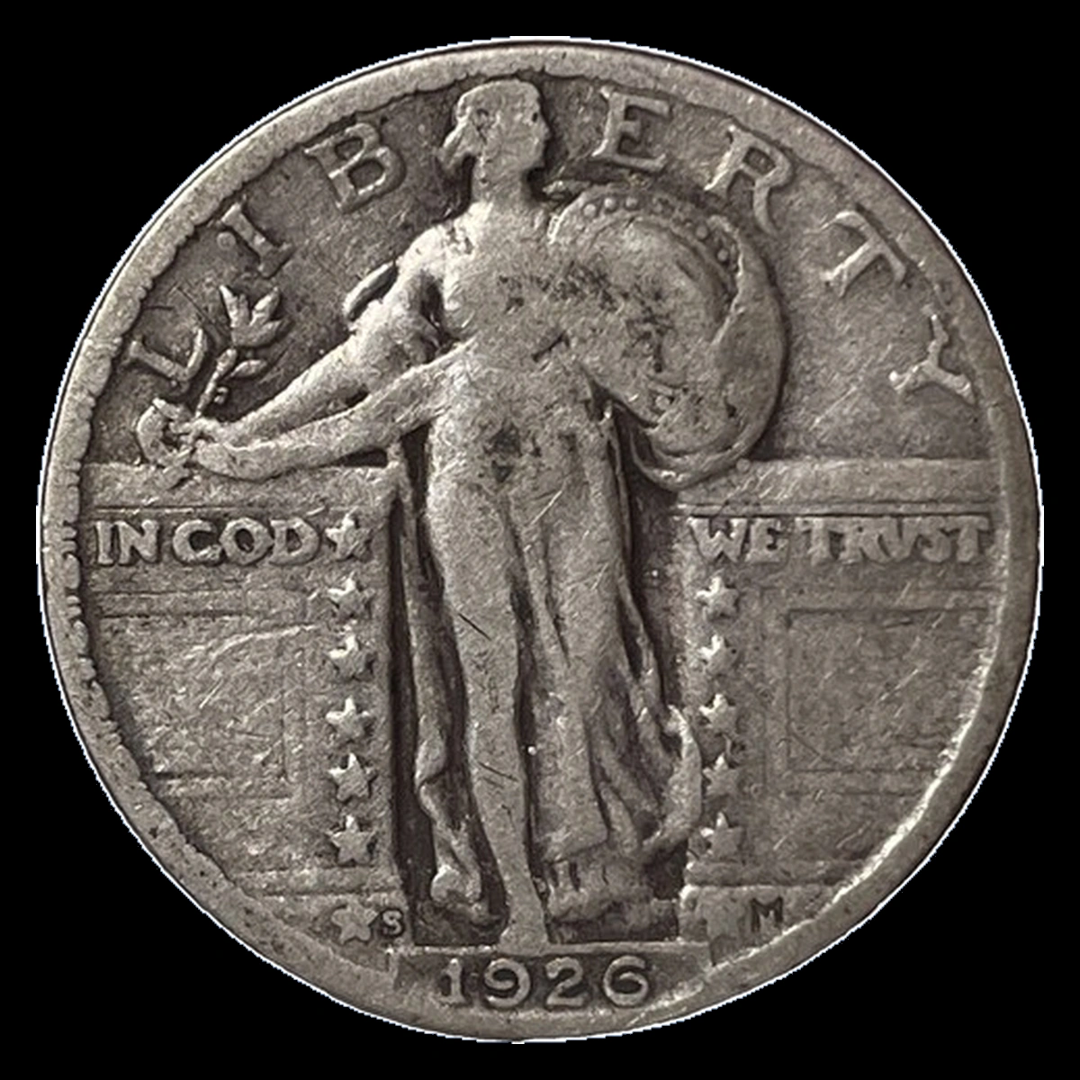 1926 Standing Liberty Quarter: Die Crack