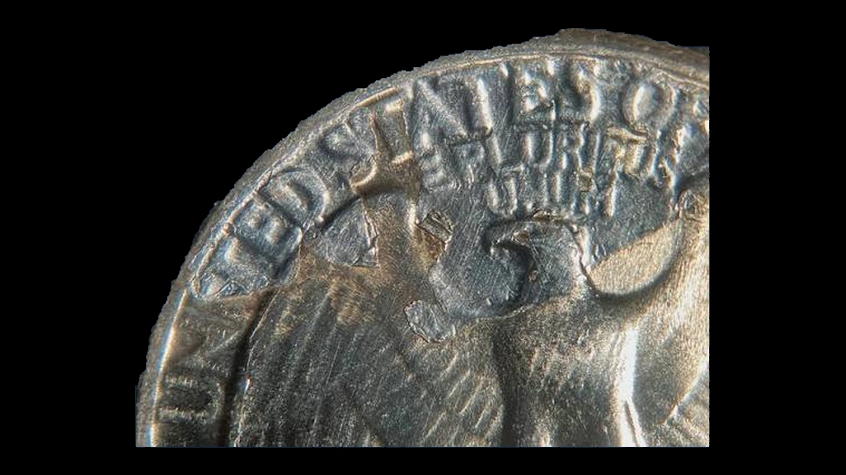 1948 Washington Quarter: Struck Through