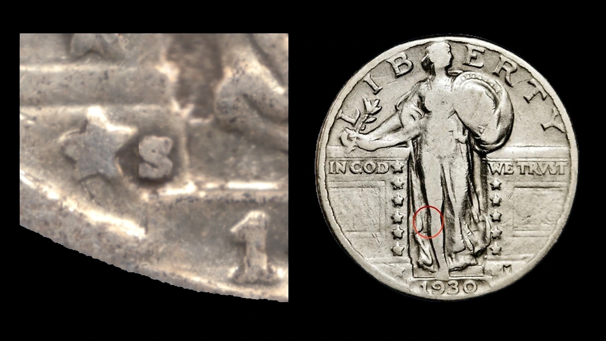 1930 Quarter Errors — error coin photographs