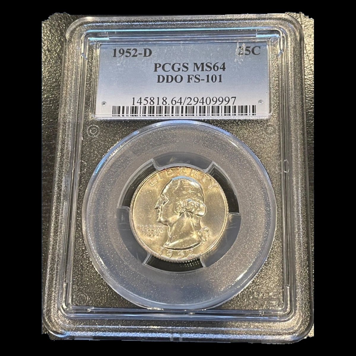 1952 Washington Quarter: Doubled Die Obverse