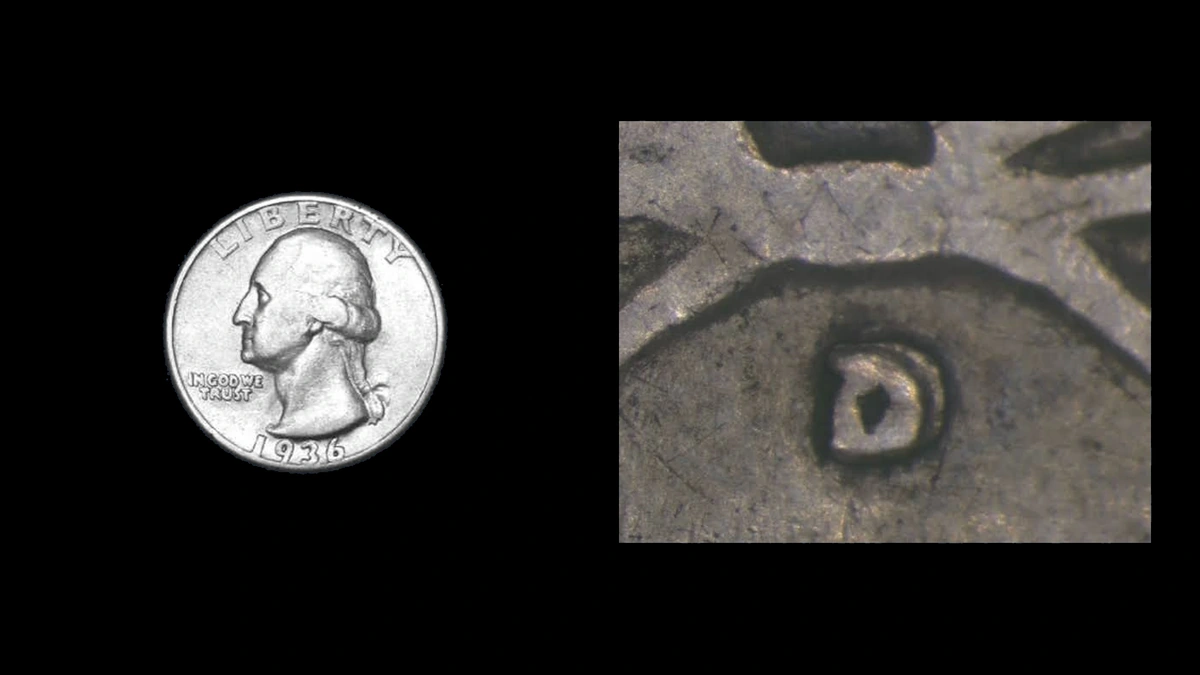 1936 Quarter Errors — error coin photographs