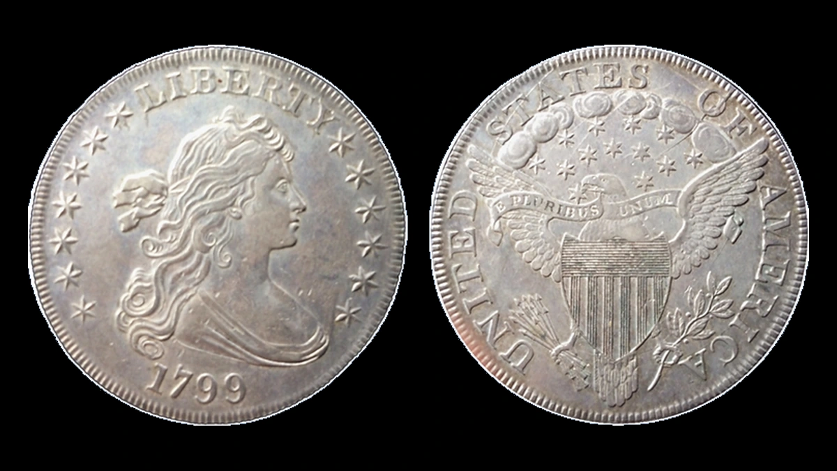 1799 Draped Bust Dollar: Die Crack / Die Chip