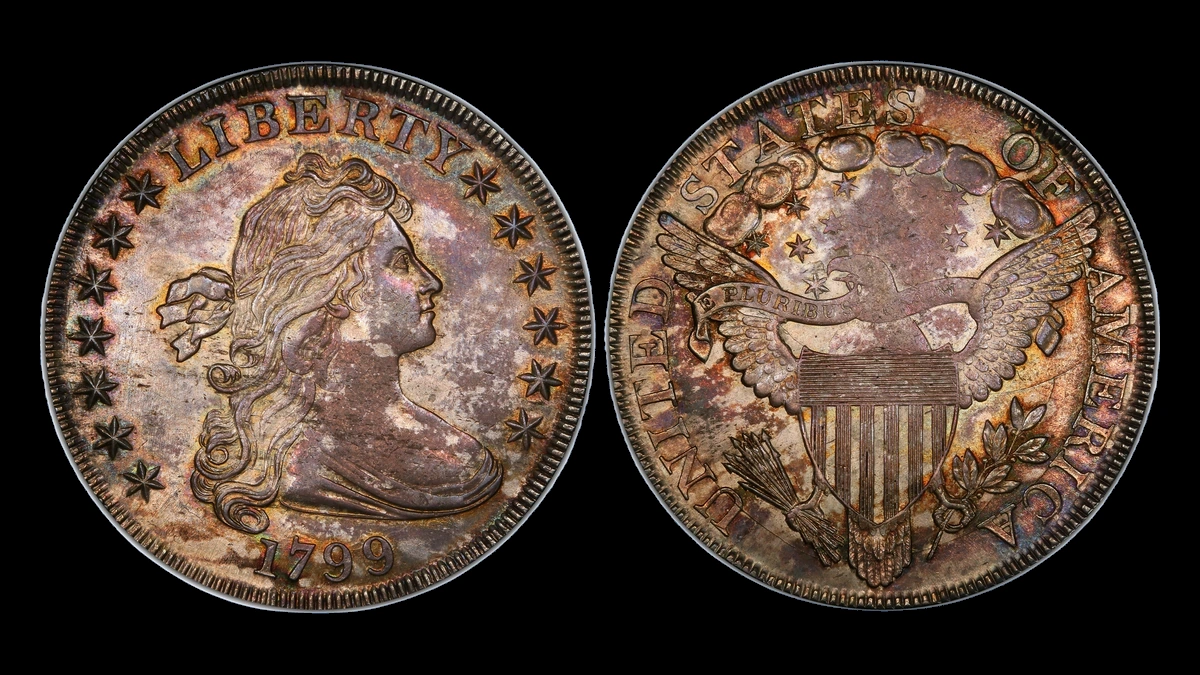 1799 Draped Bust Dollar: Clashed Dies