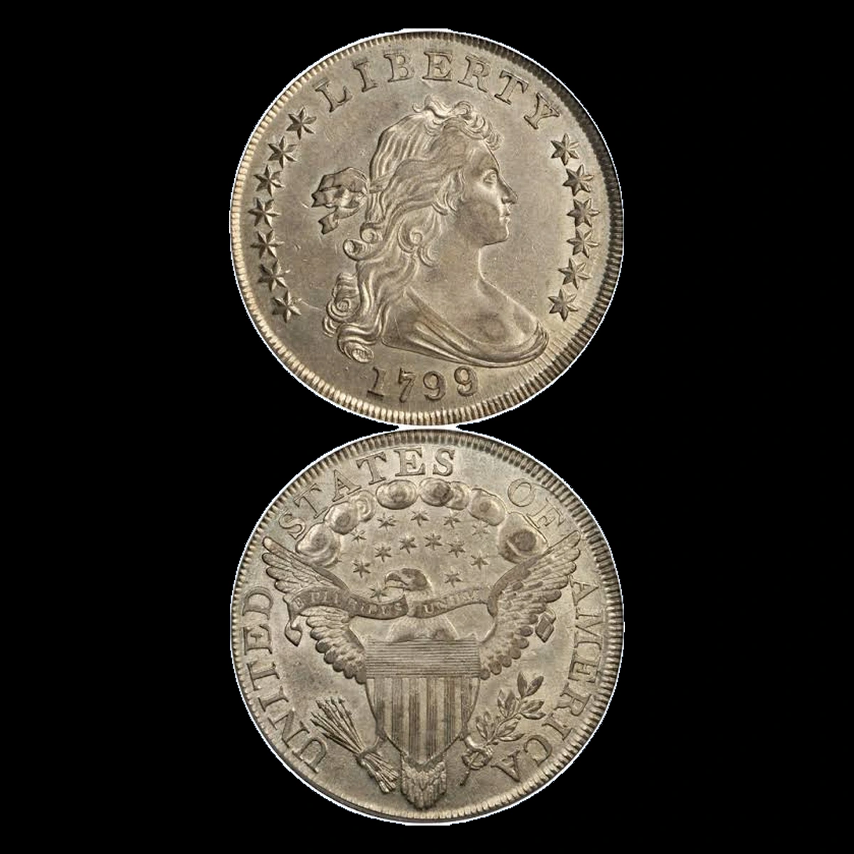 1799 Draped Bust Dollar: Overdate