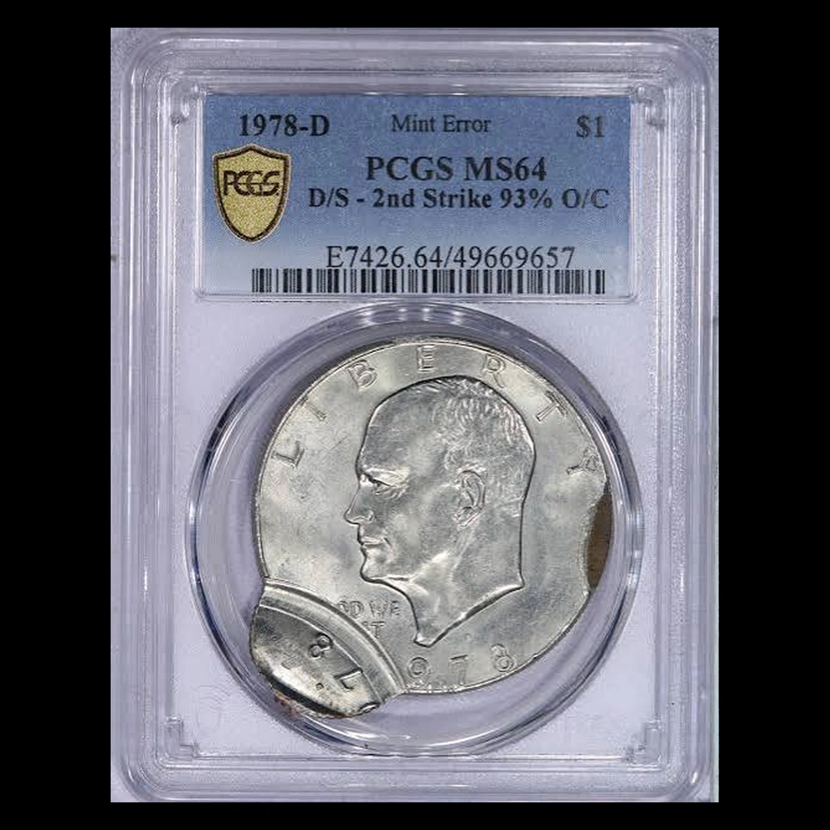 1978 Eisenhower Dollar: Double Strike, Second Strike Off Center