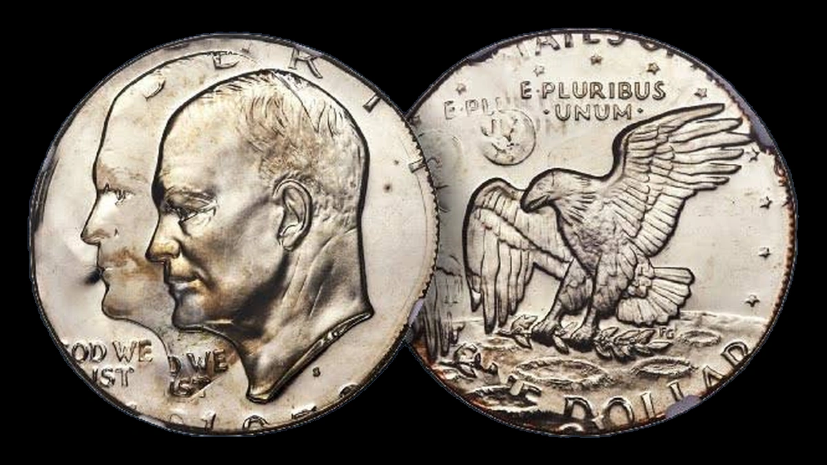 1973 Eisenhower Dollar: Struck on a Half Dollar Planchet