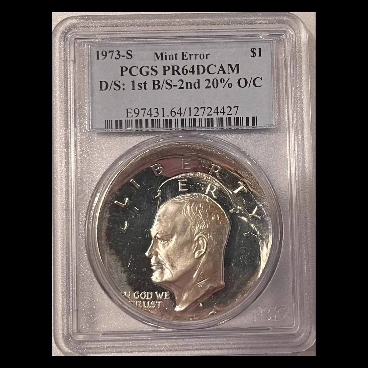 1973 Eisenhower Dollar: Off-Center Strike