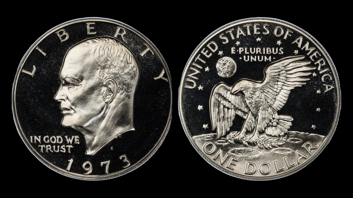 1973 Eisenhower Dollar: Doubled Die Obverse on a Silver Proof