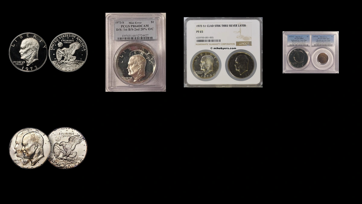 1973 Dollar Errors — error coin photographs
