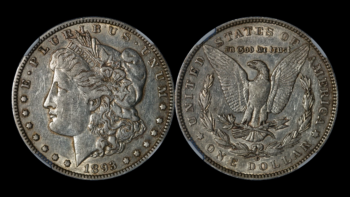 1893 Morgan Dollar: Repunched Date