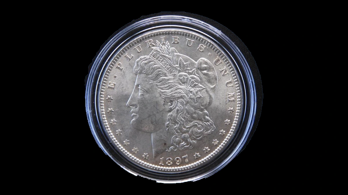 1897 Morgan Dollar: Die Crack