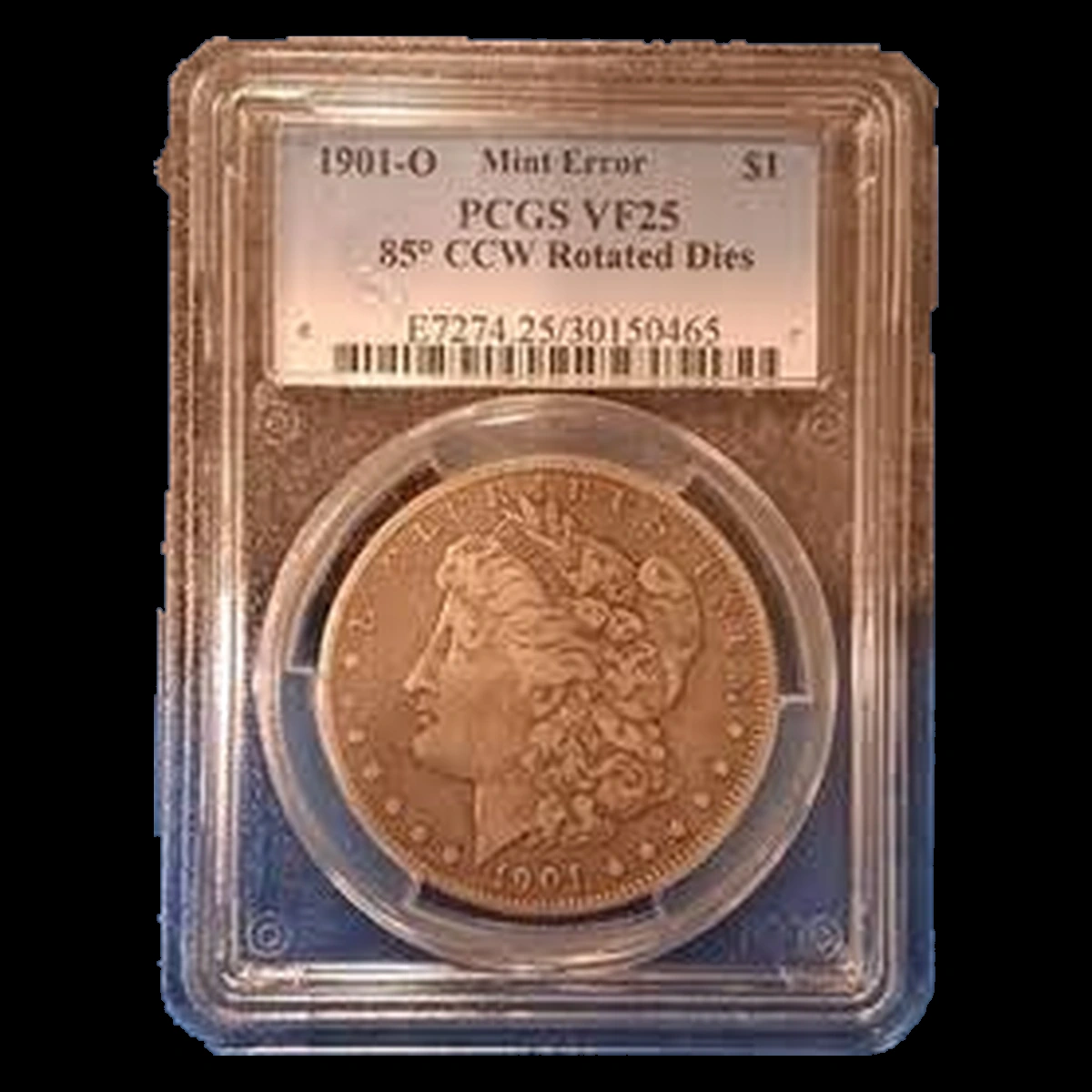 1901 Morgan Silver Dollar: Rotated Dies