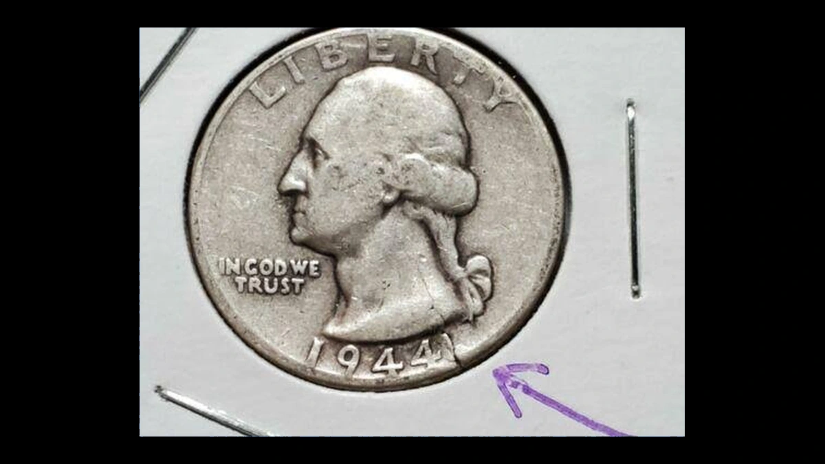 1944 Washington Quarter: Cracked Planchet