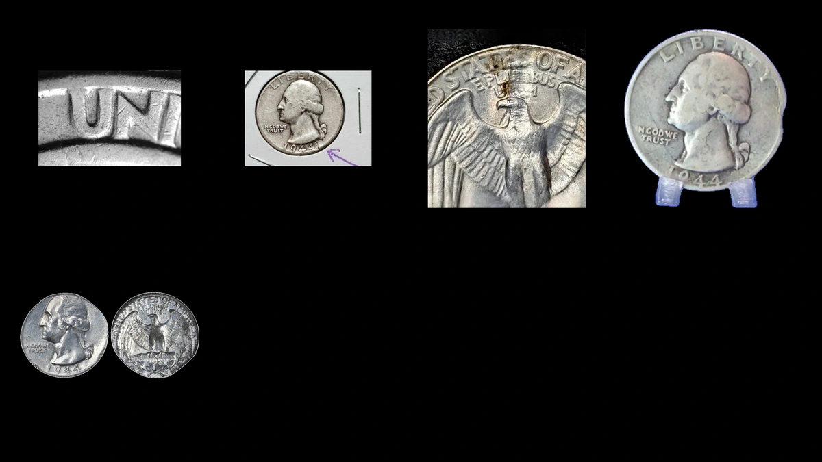 1944 Quarter Errors — error coin photographs