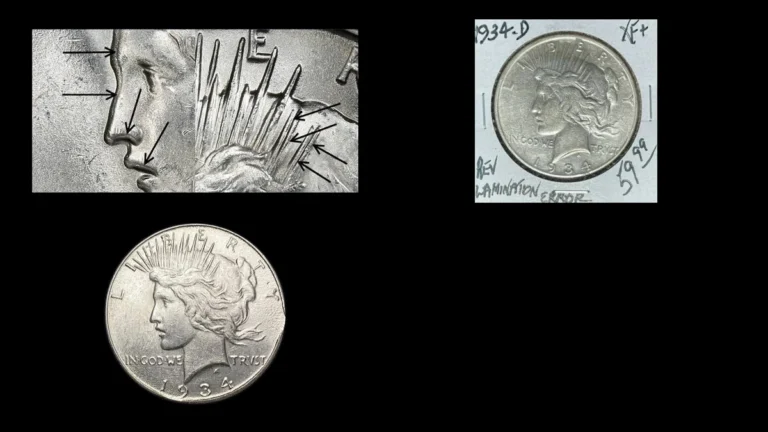 1934 Dollar Errors — error coin photographs