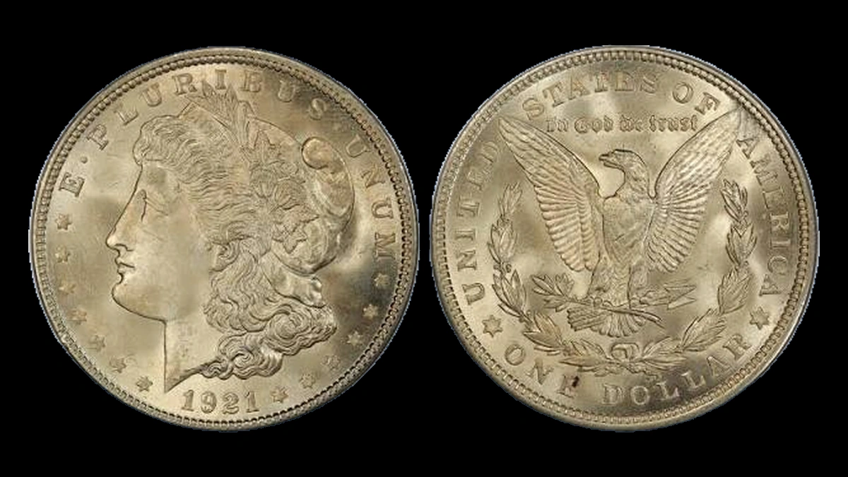 1921 Morgan Silver Dollar: Clashed Dies