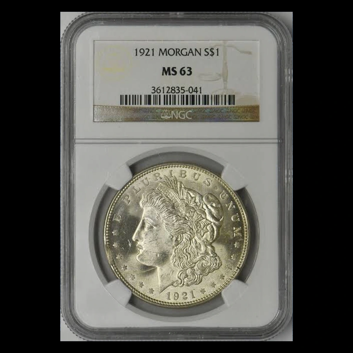 1921 Morgan Dollar: Clipped Planchet