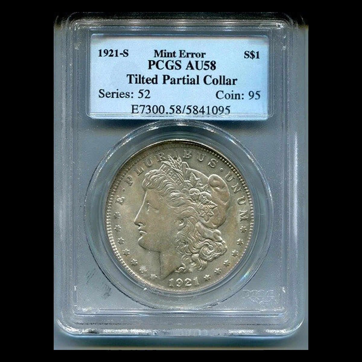 1921 Morgan Dollar: Partial Collar