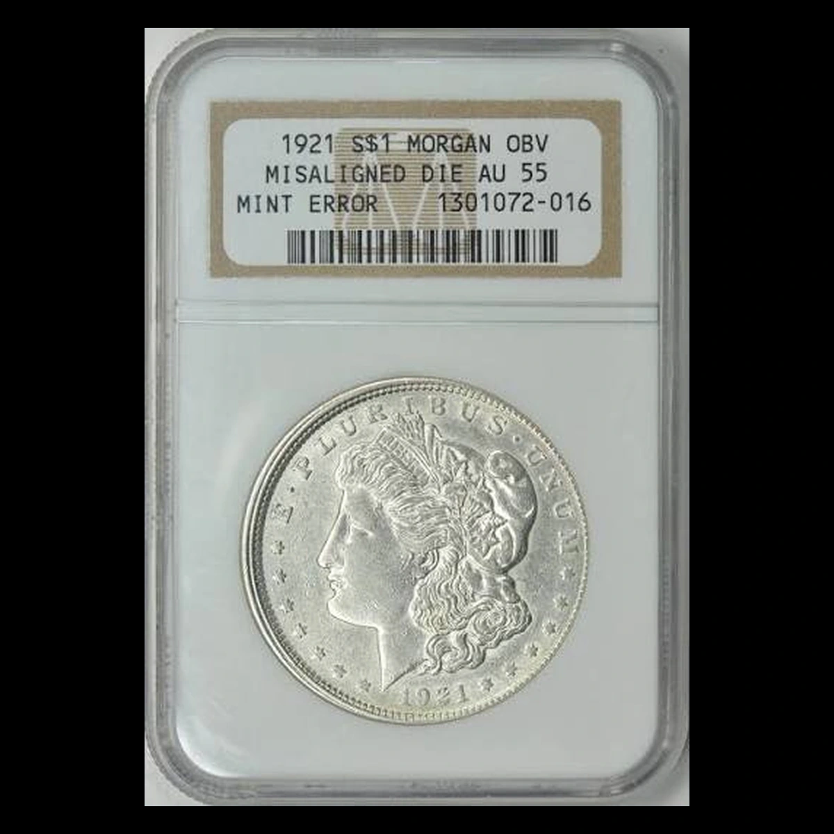 1921 Morgan Dollar: Misaligned Die