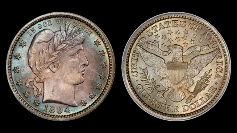 1894 Barber Quarter, obverse and reverse
