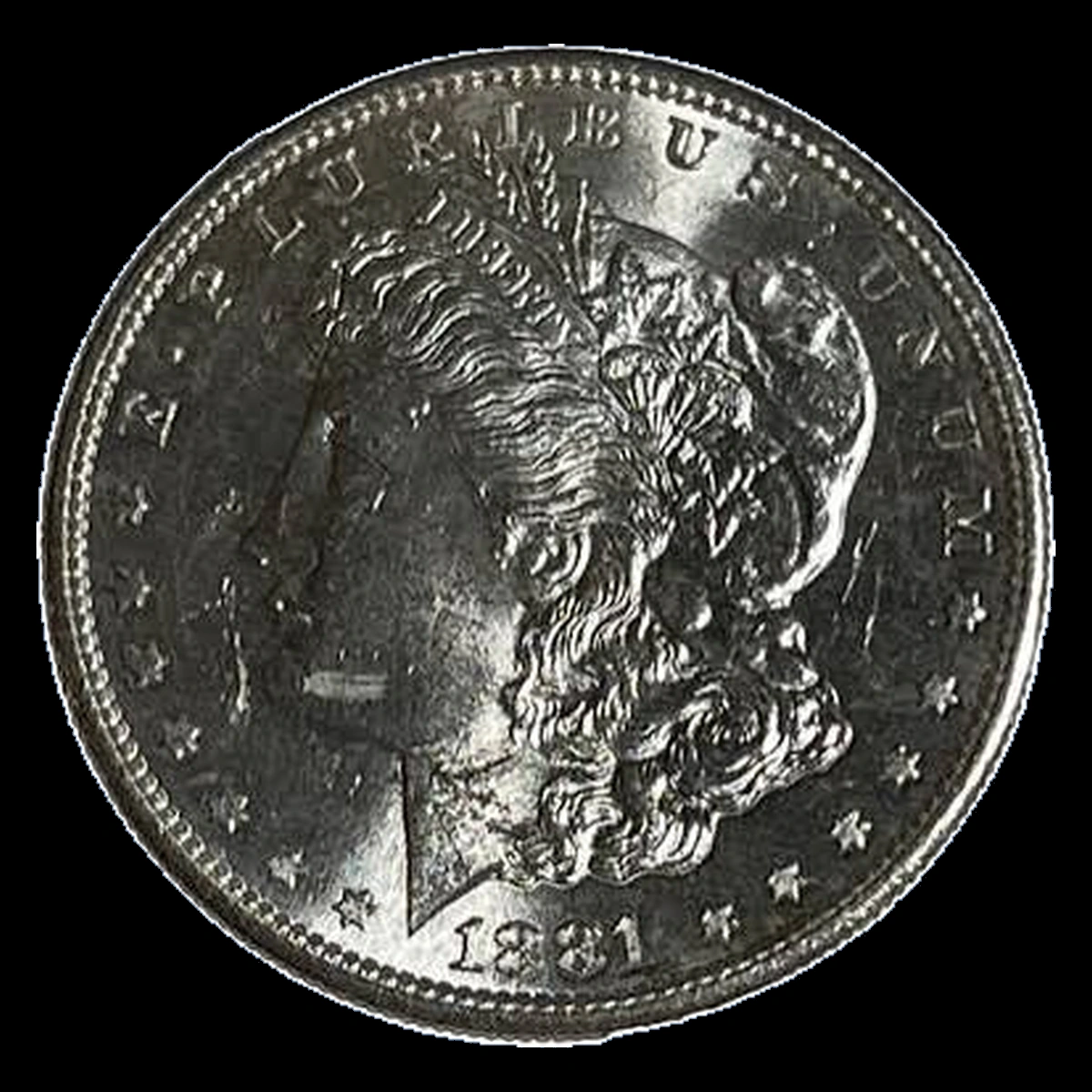 1881 Morgan Dollar: Lamination