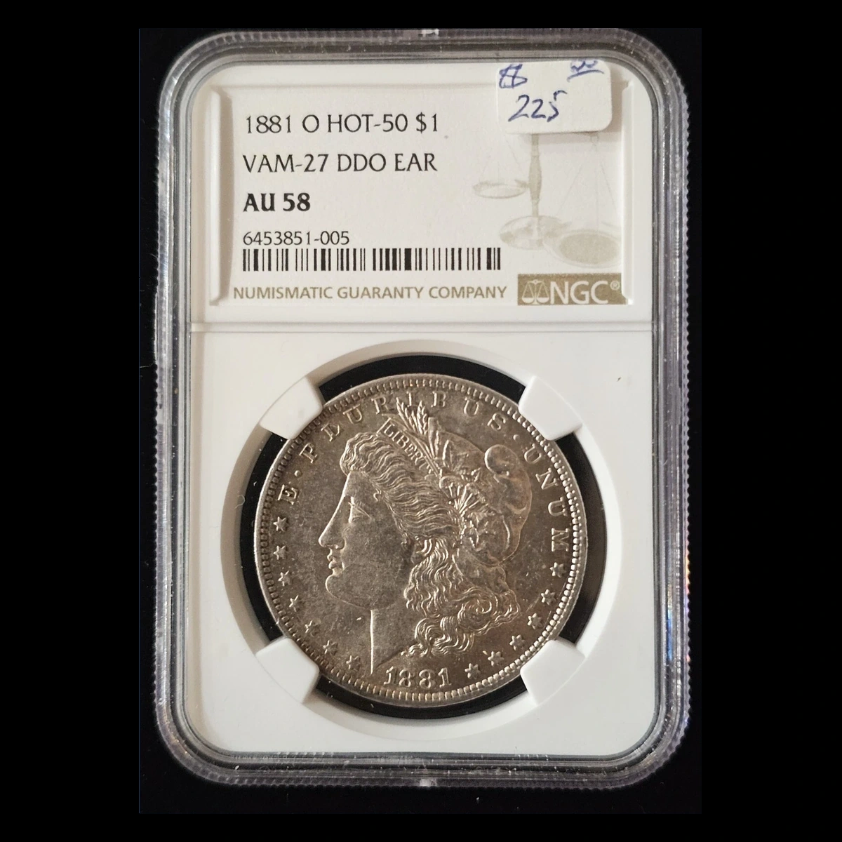 1881 Morgan Silver Dollar: Doubled Die Obverse