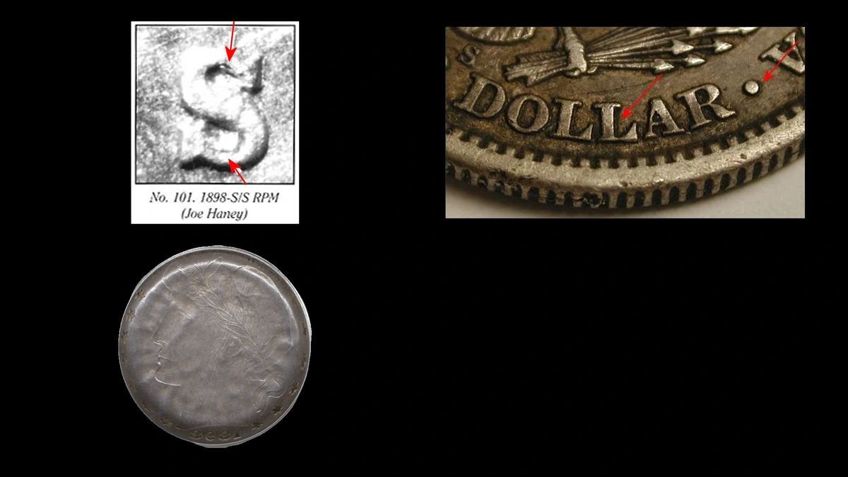 1898 Quarter Errors — error coin photographs