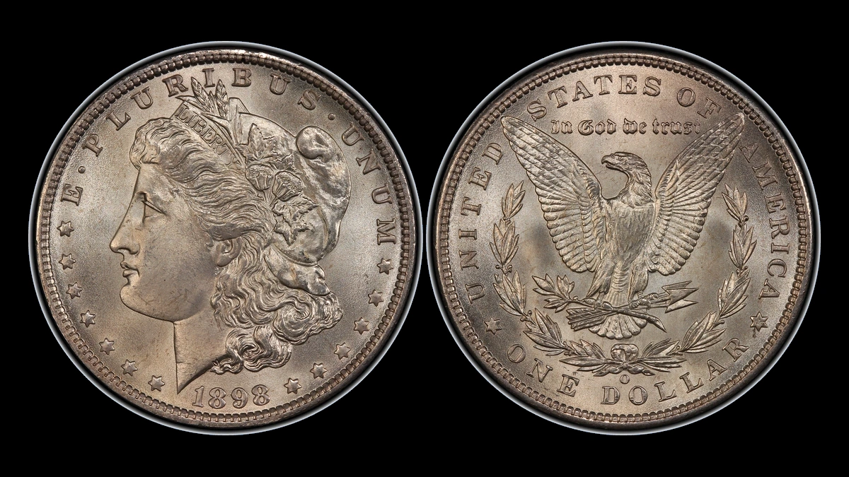 1898 Morgan Dollar: Repunched Date