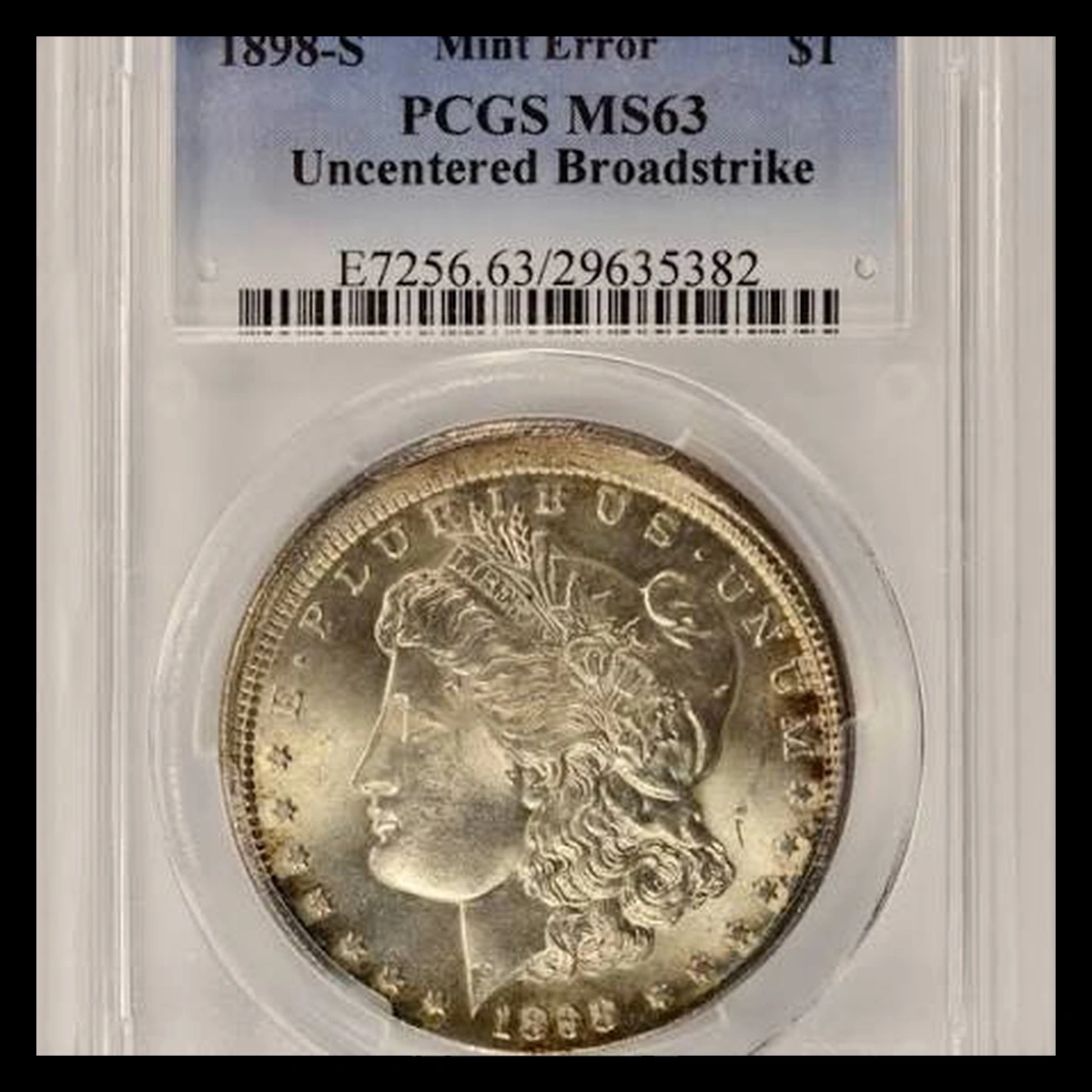 1898 Morgan Silver Dollar: Broadstrike