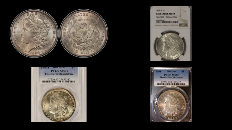 1898 Dollar Errors — error coin photographs