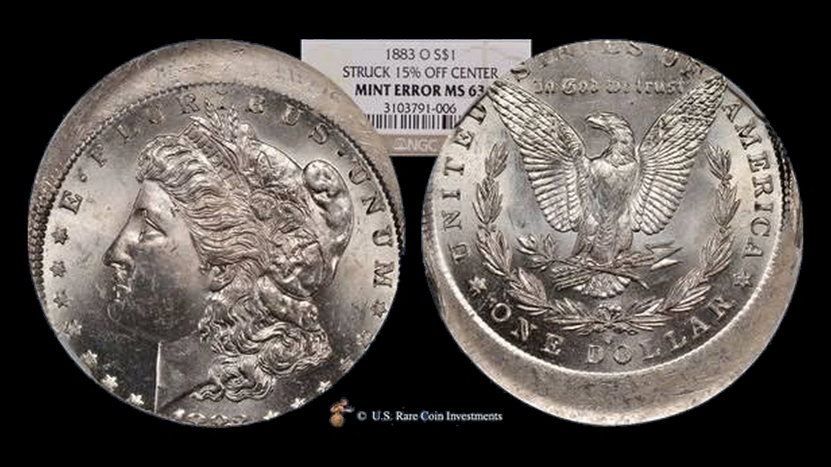 1883 Morgan Dollar: Off Center Strike