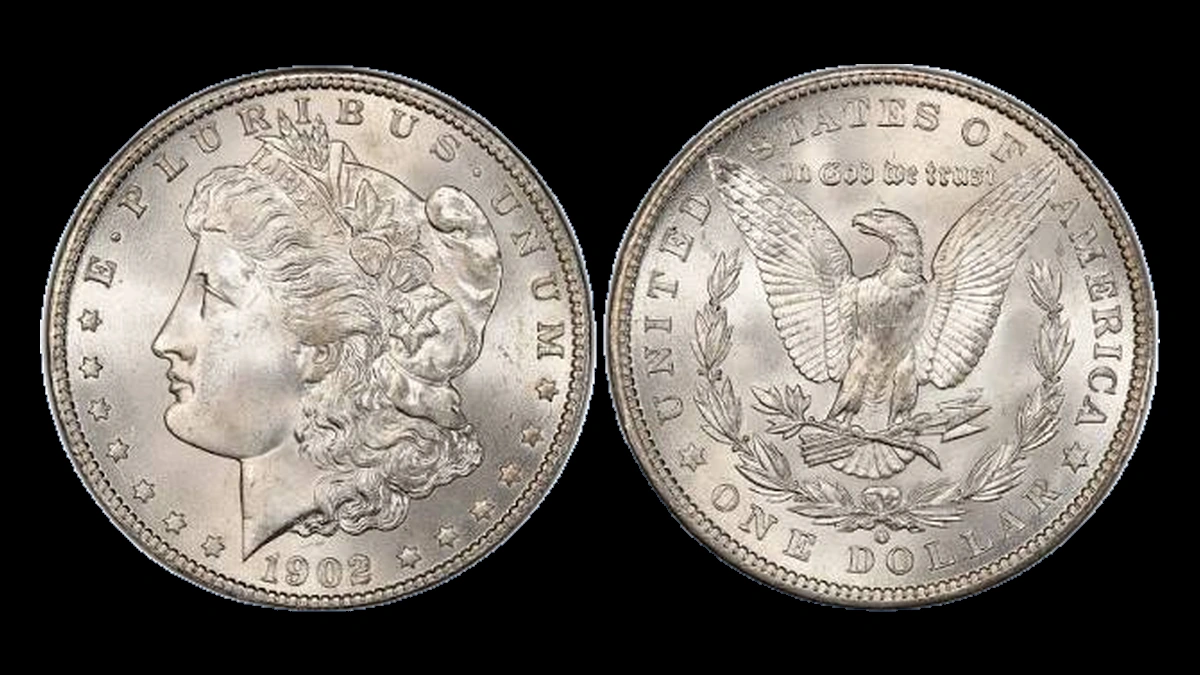 1902 Morgan Silver Dollar: Doubled Die Obverse