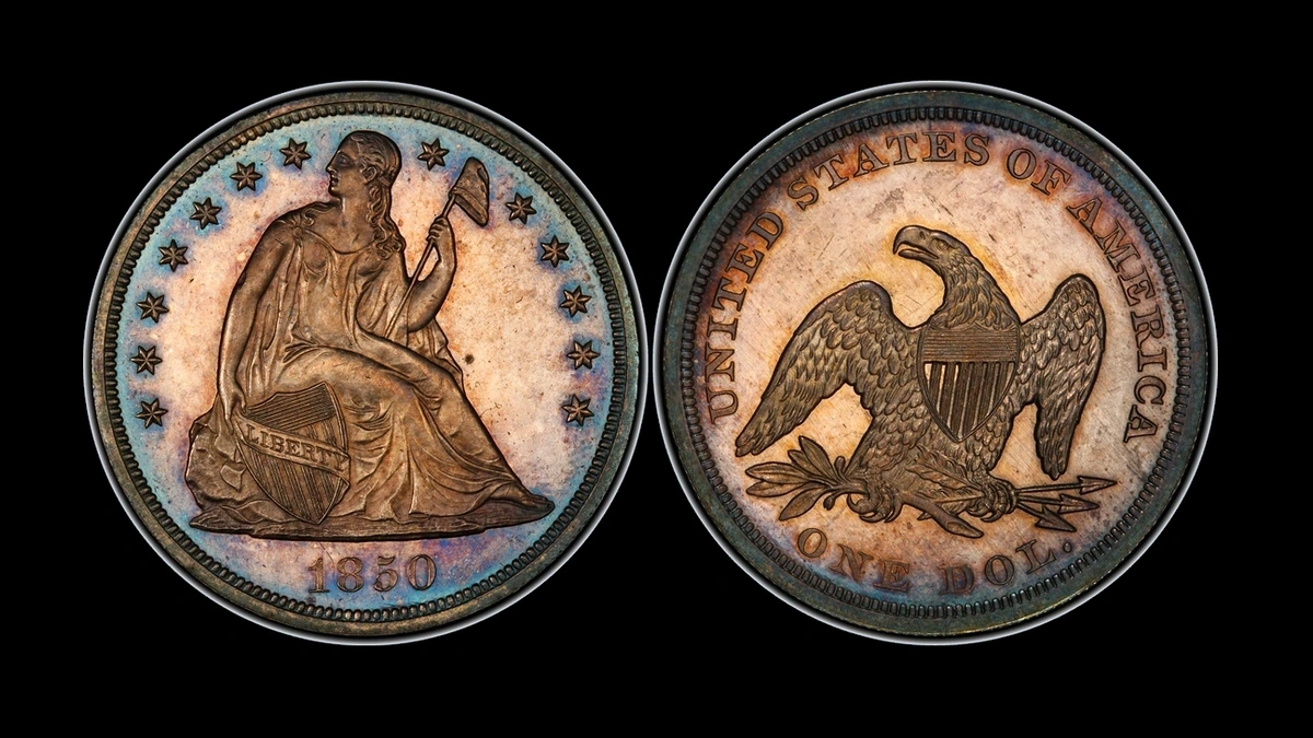 1850 Dollar Errors — error coin photographs