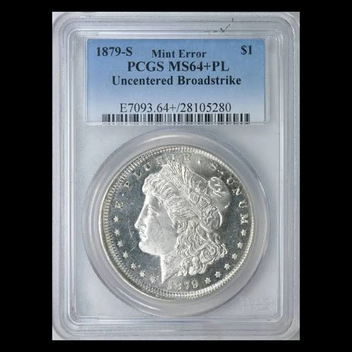 1879 Morgan Silver Dollar: Broadstrike