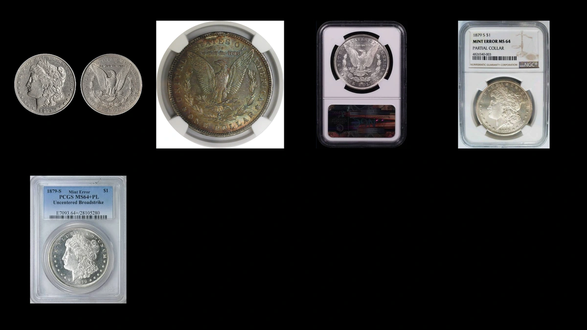 1879 Morgan Dollar Errors — error coin photographs