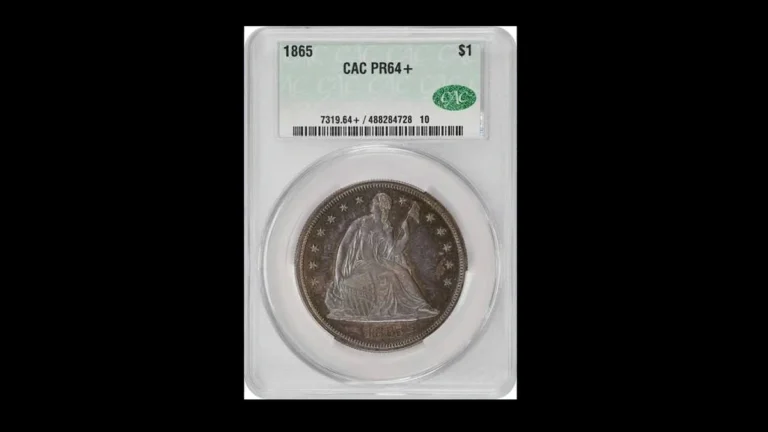 1865 Dollar Errors — error coin photographs