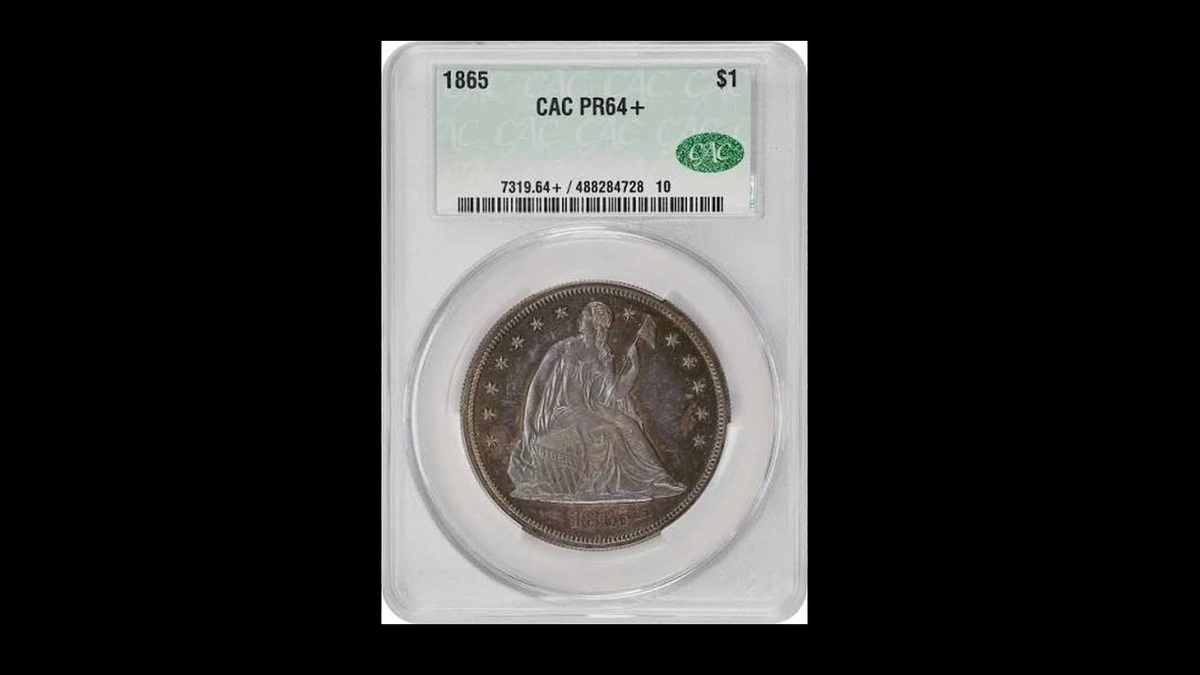 1865 Dollar Errors — error coin photographs