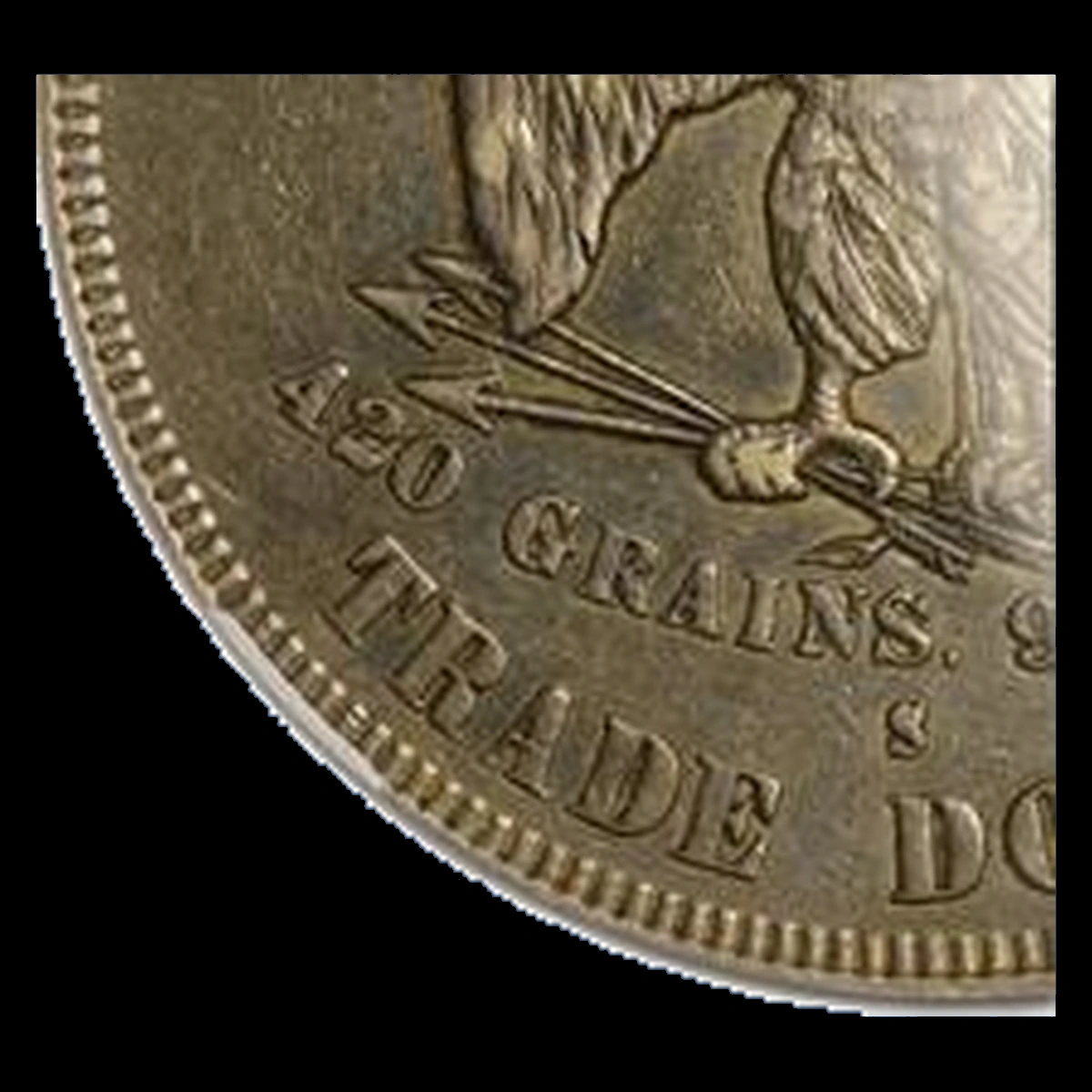 1877 Trade Dollar: Doubled Die Reverse
