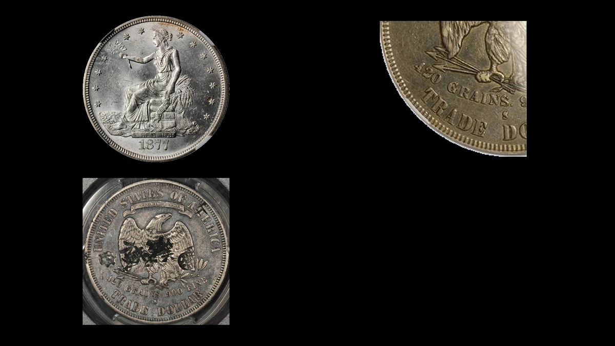 1877 Dollar Errors — error coin photographs